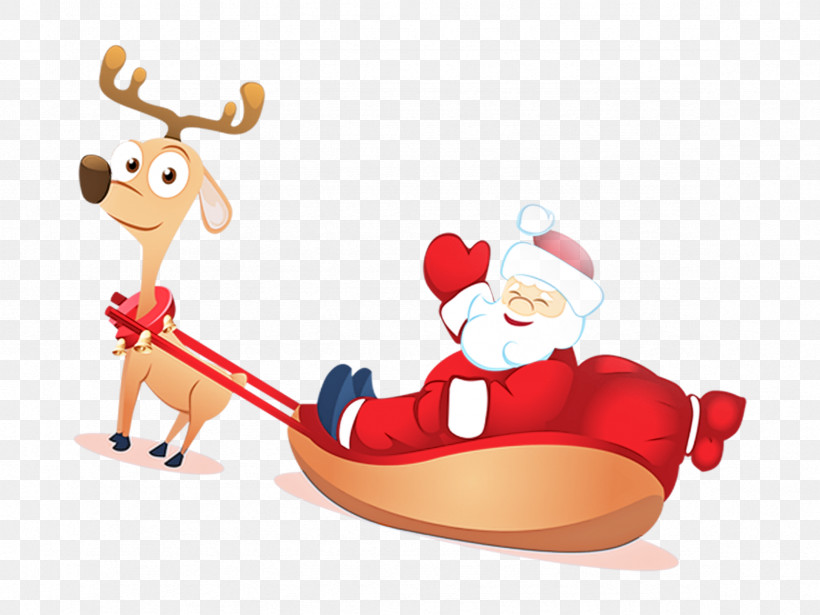 Santa Claus, PNG, 2362x1772px, Santa Claus, Animation, Cartoon, Christmas, Deer Download Free