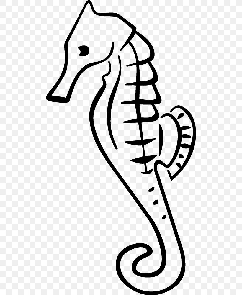 Seahorse Clip Art, PNG, 511x1000px, Seahorse, Animal, Artwork, Black And White, Cartoon Download Free
