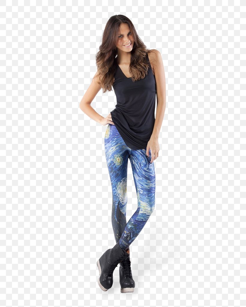 The Starry Night Leggings T-shirt Van Gogh Museum Clothing, PNG, 683x1024px, Watercolor, Cartoon, Flower, Frame, Heart Download Free