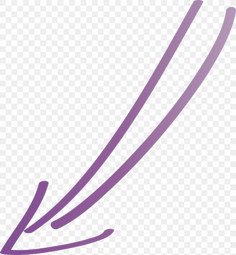 Hand Drawn Arrow, PNG, 2777x3000px, Hand Drawn Arrow, Line, Purple, Violet Download Free