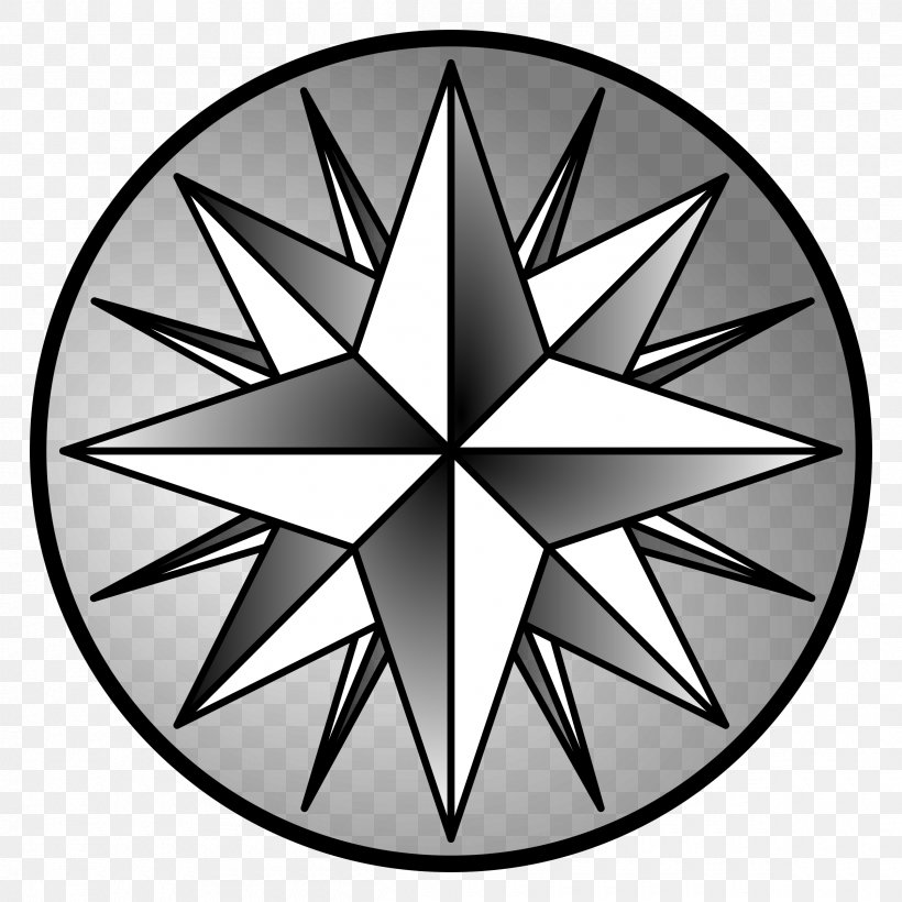North Compass And Maps Compass Rose Clip Art, PNG, 2400x2400px, North, Area, Black And White, Cardinal Direction, Compass Download Free