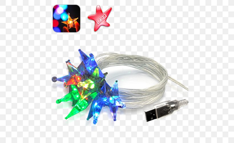 Christmas Lights Lighting USB, PNG, 500x500px, Light, Christmas, Christmas And Holiday Season, Christmas Lights, Fairy Download Free