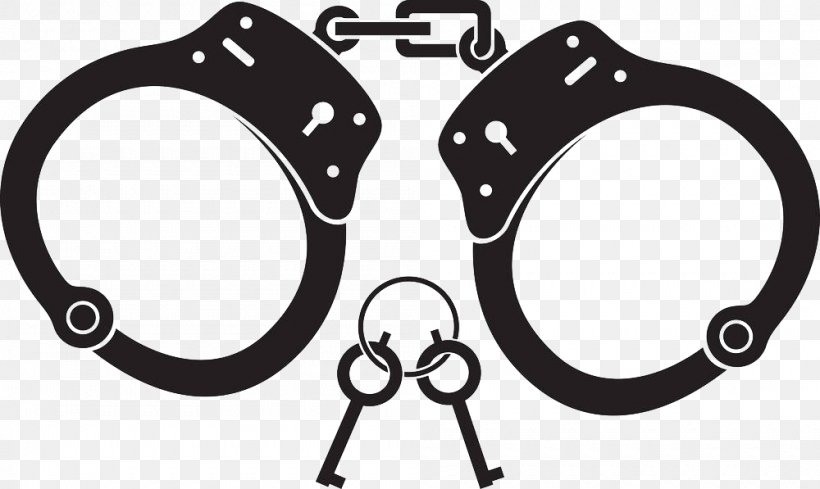 Handcuffs Royalty-free Stock Photography Clip Art, PNG, 1000x597px, Handcuffs, Area, Auto Part, Bicycle Part, Bicycle Wheel Download Free