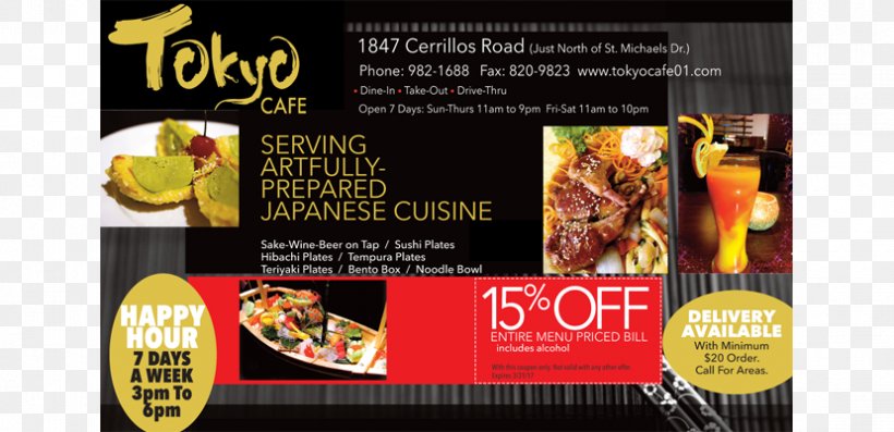 Japanese Cuisine Tokyo Cafe (東京カフェ) Coupon Los Potrillos Restaurant, PNG, 829x402px, Japanese Cuisine, Advertising, Brand, Coupon, Cuisine Download Free