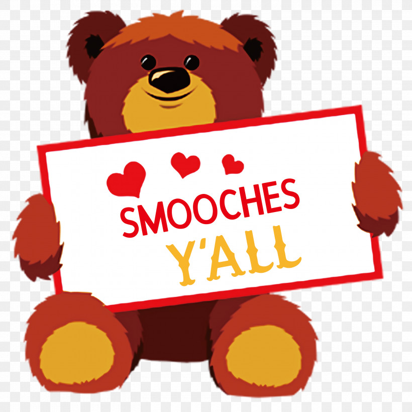 Smooches Valentines Day Valentine, PNG, 3000x3000px, Valentines Day, Bears, Brown Bear, Care Bears, Doll Download Free