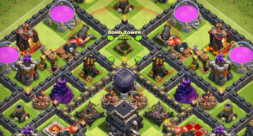 Clash Of Clans Video Game Bomb Tower, PNG, 1740x936px, Clash Of Clans, Antiaircraft Warfare, Biome, Bomb Tower, Game Download Free