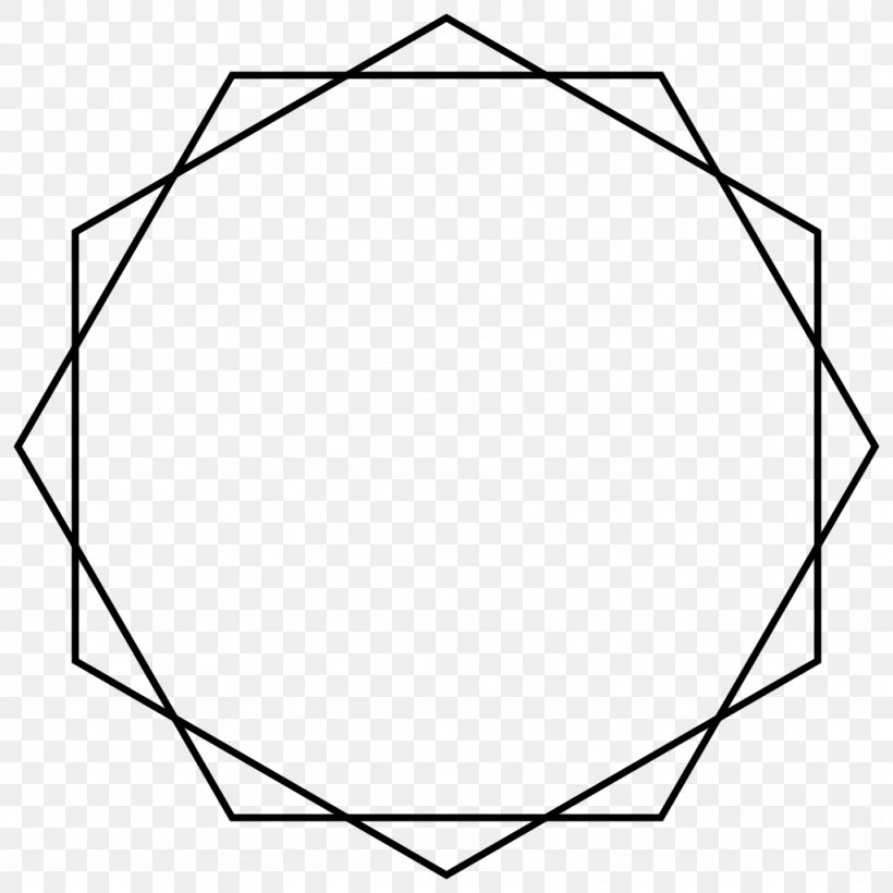 Star Polygon Geometry, PNG, 1024x1024px, Polygon, Abstraction, Area, Black And White, Dodecagon Download Free