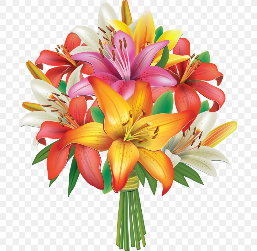 Flower Bouquet Lilium Clip Art, PNG, 699x800px, Flower Bouquet, Alstroemeriaceae, Birth Flower, Cut Flowers, Daylily Download Free