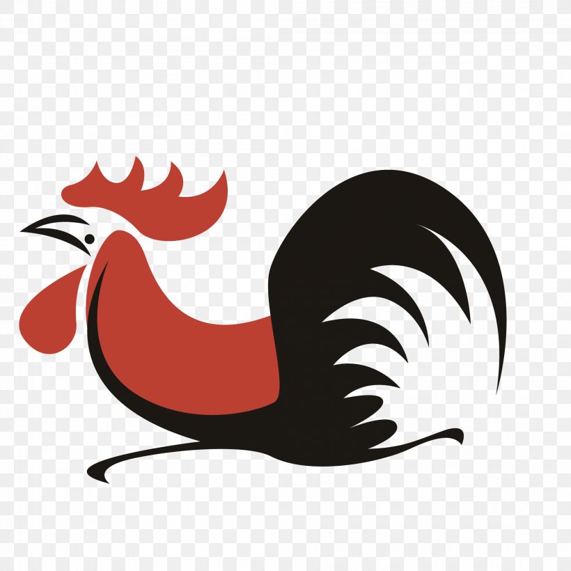 Chicken Vector Graphics Logo Image Rooster, PNG, 2107x2107px, Chicken, Art, Beak, Bird, Black And White Download Free