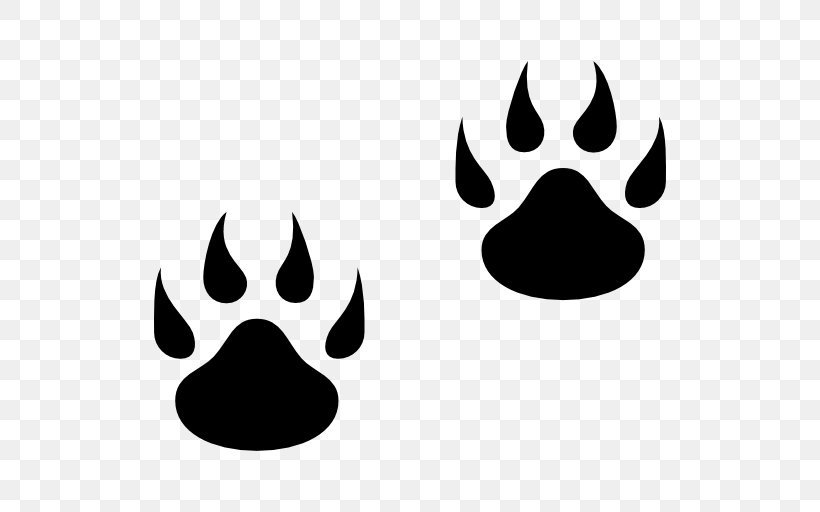 Paw Animal Icon Design Clip Art, PNG, 512x512px, Paw, Animal, Animal Track, Black, Black And White Download Free