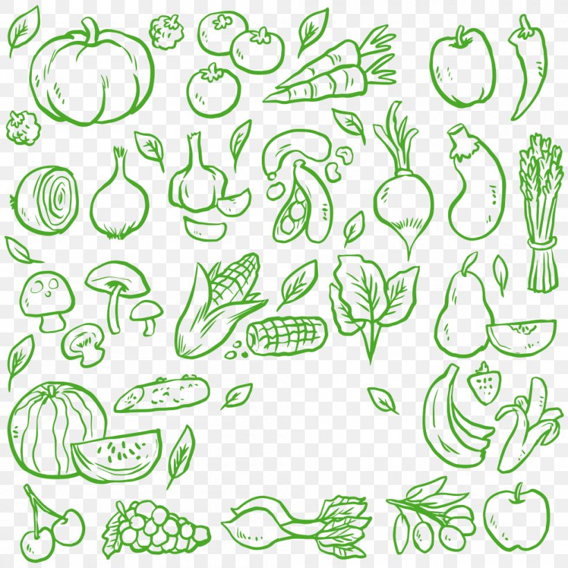 Vegetable Green Food, PNG, 1000x1000px, Vegetable, Area, Black And White, Branch, Chef Download Free