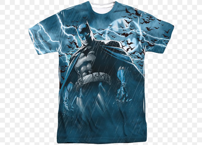 Batman T-shirt Joker Printing Dye-sublimation Printer, PNG, 600x591px, Batman, Active Shirt, All Over Print, Blue, Cartoon Download Free