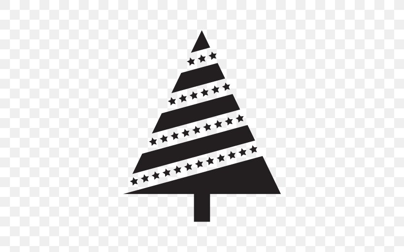 Christmas Tree, PNG, 512x512px, Christmas Tree, Black And White, Christmas, Christmas Decoration, Christmas Stockings Download Free
