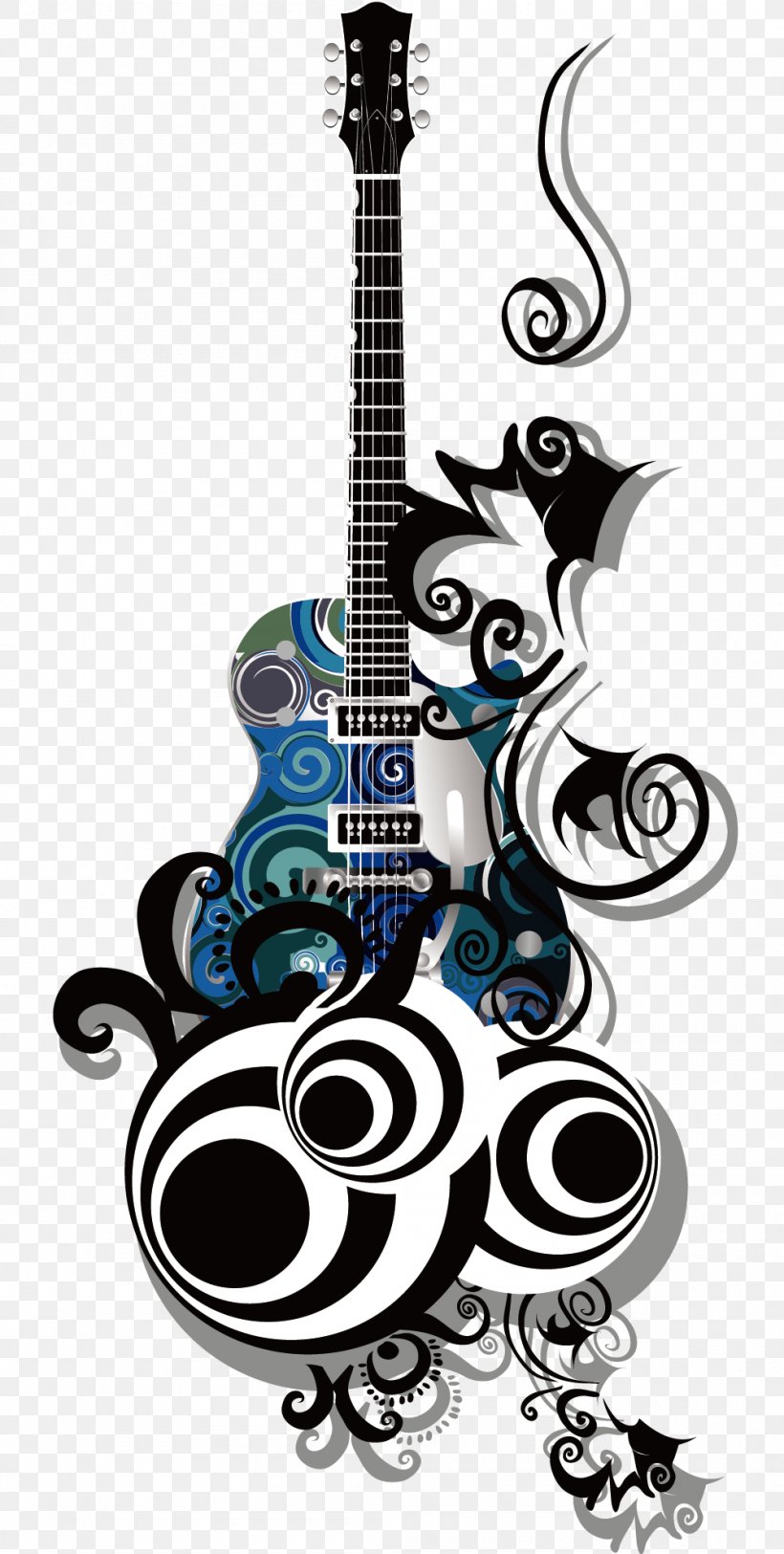 India Wall Decal Sticker, PNG, 1000x1982px, India, Black And White, Decal, Guitar, House Download Free