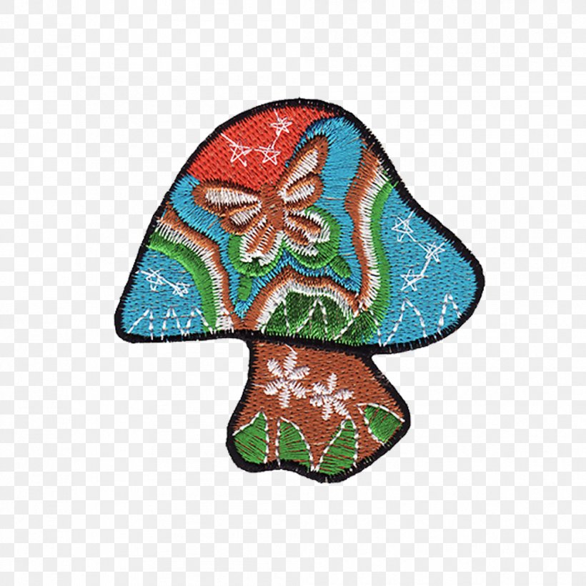 Psilocybin Mushroom Embroidery Icon, PNG, 992x992px, Mushroom, Art, Christmas Ornament, Common Sunflower, Embroidery Download Free