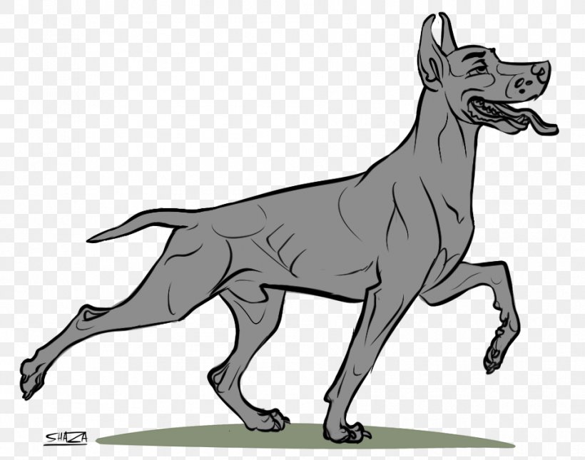 Dobermann German Pinscher Miniature Pinscher Line Art Pit Bull, PNG, 952x749px, Dobermann, Animal, Art, Black And White, Canidae Download Free