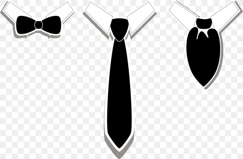 Necktie Bow Tie Euclidean Vector, PNG, 973x639px, Necktie, Black, Black And White, Bow Tie, Drawing Download Free