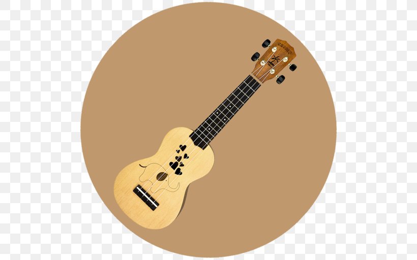 Acoustic Guitar Ukulele Acoustic-electric Guitar Musical Instruments, PNG, 512x512px, Watercolor, Cartoon, Flower, Frame, Heart Download Free