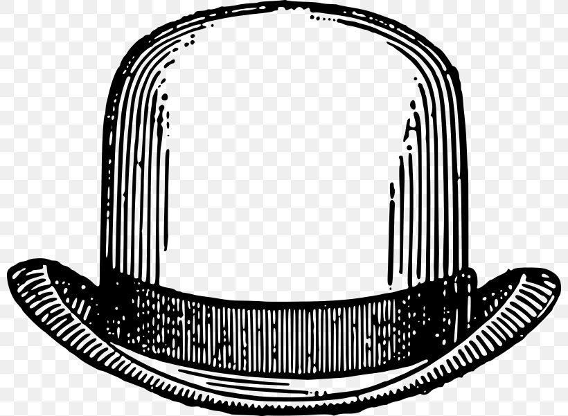 Bowler Hat Top Hat Clip Art, PNG, 800x601px, Bowler Hat, Baseball Cap, Black And White, Cap, Fashion Download Free