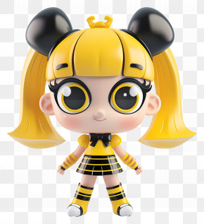 Powerpuff Girls - Yellow Cartoon Girl PNG