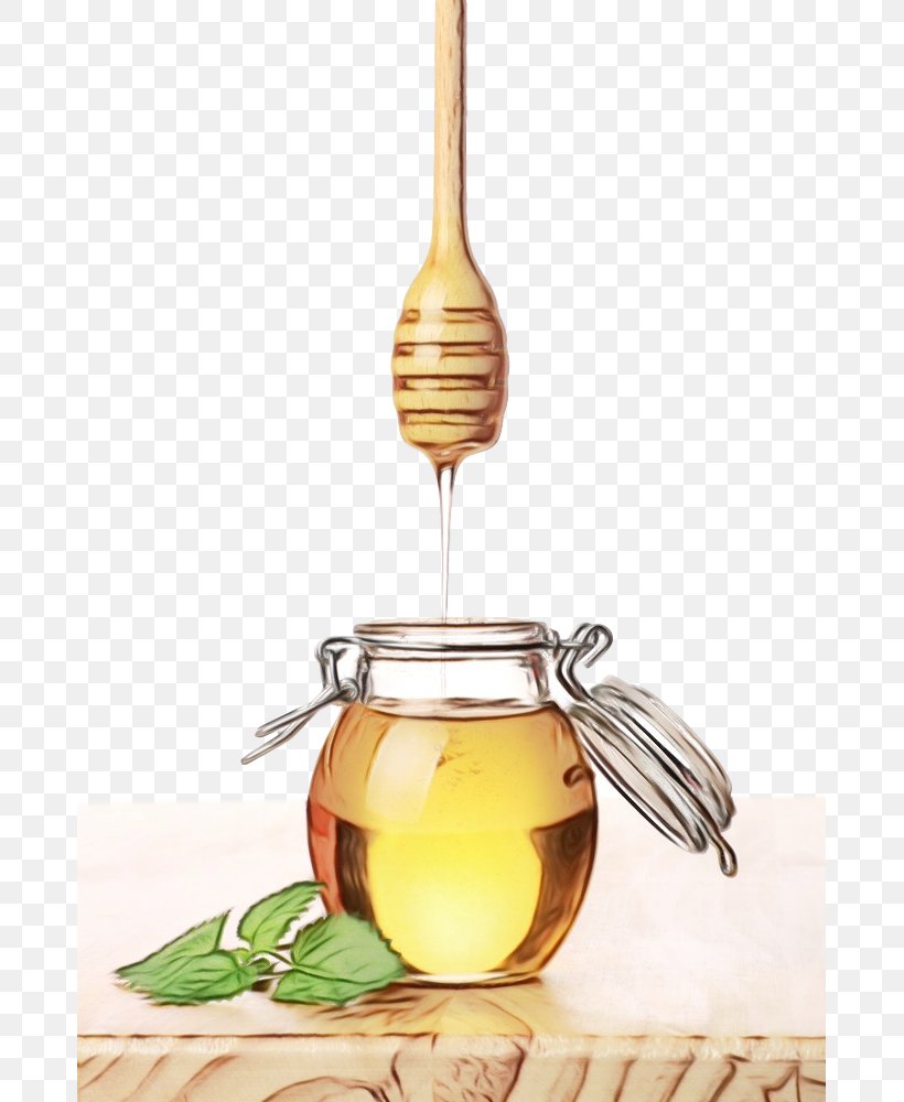 Honey Cooking Oil Glass, PNG, 679x1000px, Watercolor, Cooking Oil, Glass, Honey, Paint Download Free