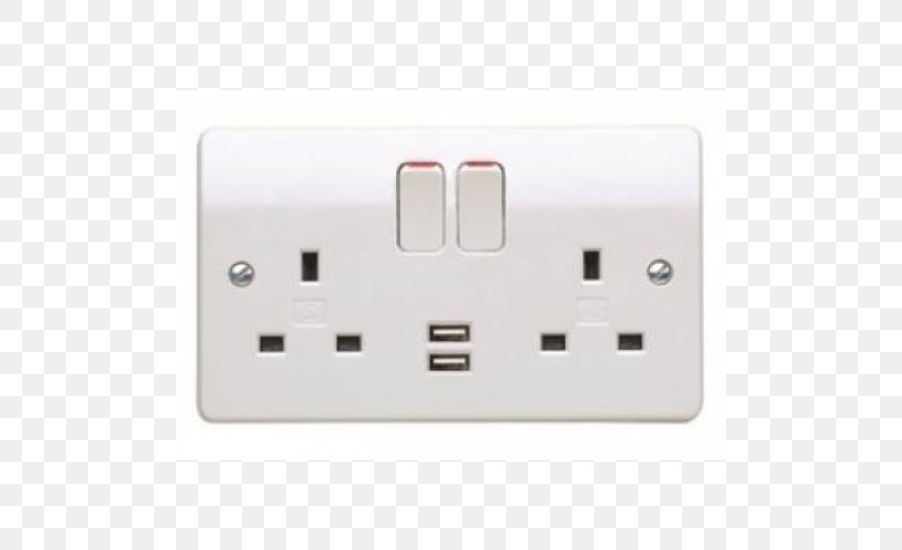 AC Power Plugs And Sockets Electrical Switches USB Battery Charger Network Socket, PNG, 500x500px, Ac Power Plugs And Sockets, Ac Power Plugs And Socket Outlets, Alternating Current, Battery Charger, Computer Hardware Download Free