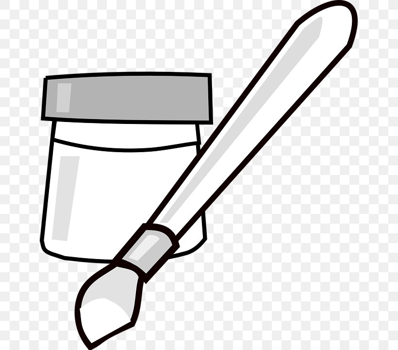 Clip Art Painting Black And White Paint Brushes, PNG, 655x720px, Painting, Area, Black And White, Brush, Fashion Accessory Download Free