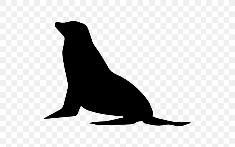 Earless Seal Sea Lion Mammal Shape, PNG, 512x512px, Earless Seal, Animal, Beak, Black, Black And White Download Free