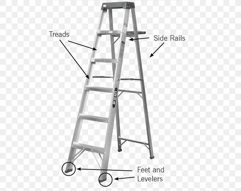 Ladder Stairs Scaffolding Aluminium Tool, PNG, 500x650px, Ladder, Aluminium, Black And White, Building, Building Materials Download Free