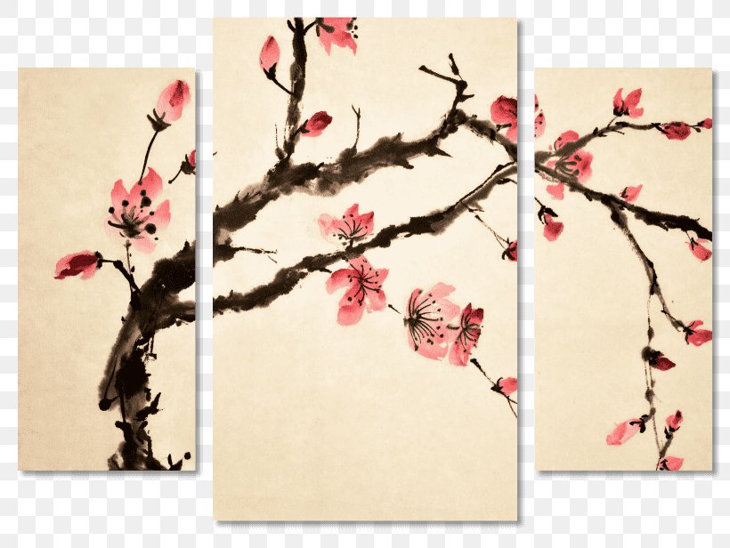 Japanese Art Cherry Blossom Painting, PNG, 800x616px, Japan, Abstract Art, Art, Blossom, Branch Download Free