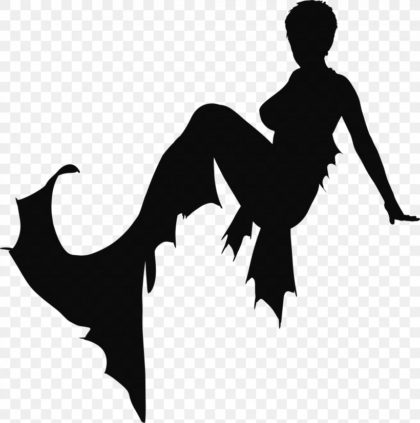 Mermaid Ariel Silhouette Clip Art, PNG, 2246x2266px, Mermaid, Ariel, Black, Black And White, Fictional Character Download Free
