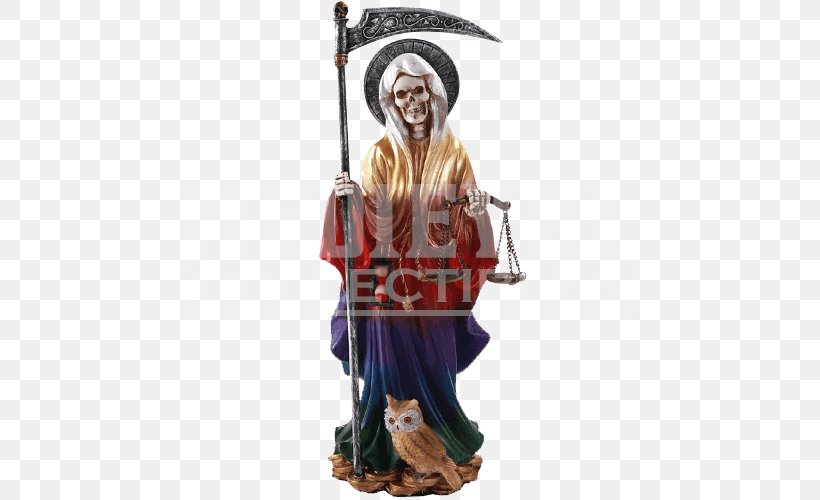 Statue Santa Muerte Bible Religion Folk Saint, PNG, 500x500px, Statue, Bible, Death, Figurine, Folk Saint Download Free