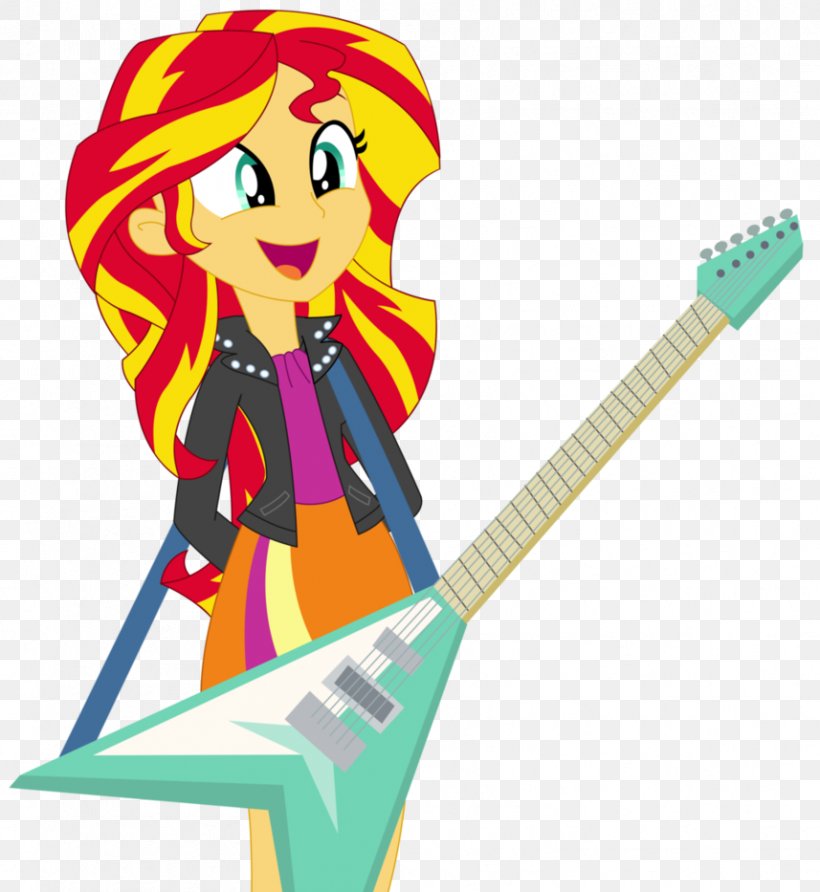 Sunset Shimmer Guitar My Little Pony: Equestria Girls Twilight Sparkle Pinkie Pie, PNG, 857x933px, Sunset Shimmer, Art, Deviantart, Electric Guitar, Equestria Download Free