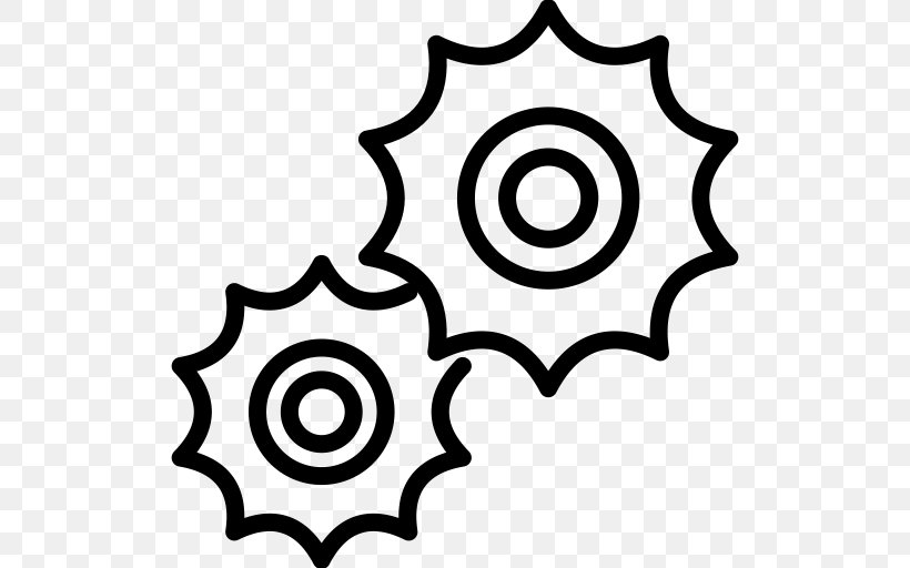 Gear, PNG, 512x512px, Gear, Area, Bicycle Gearing, Black, Black And White Download Free