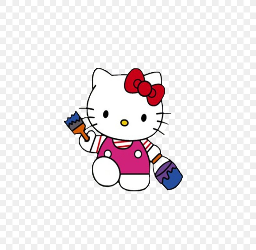 Hello Kitty Drawing Clip Art, PNG, 800x800px, Watercolor, Cartoon, Flower, Frame, Heart Download Free