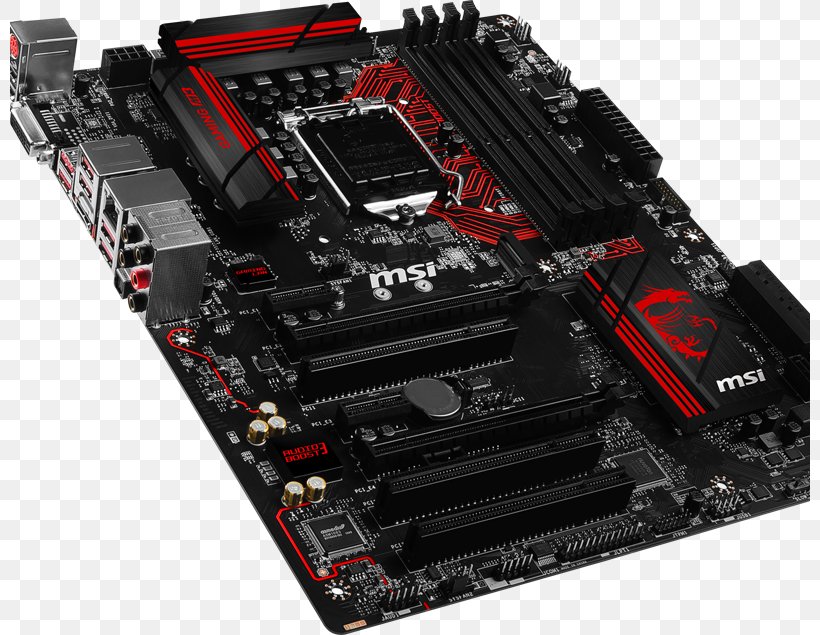 Intel MSI Z170A GAMING M5 LGA 1151 DDR4 SDRAM Motherboard, PNG, 800x635px, Intel, Atx, Chipset, Computer Component, Computer Cooling Download Free