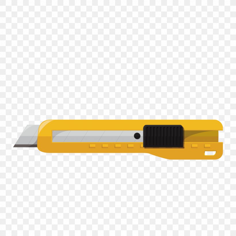 Knife Euclidean Vector, PNG, 1875x1875px, Knife, Element, Material, Utility Knife, Yellow Download Free