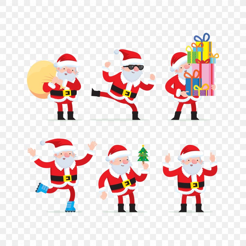 Santa Claus Gift Clip Art, PNG, 2000x2000px, Santa Claus, Area, Art, Christmas, Christmas Decoration Download Free