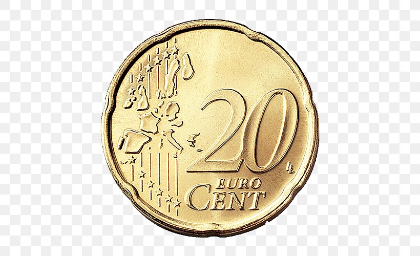 20 Cent Euro Coin Euro Coins 1 Cent Euro Coin, PNG, 500x500px, 1 Cent Euro Coin, 1 Euro Coin, 2 Euro Coin, 20 Cent Euro Coin, Canadian Dollar Download Free