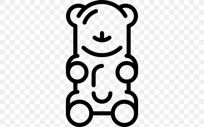 Gummy Bear Gummi Candy Lollipop Stick Candy, PNG, 512x512px, Gummy Bear, Area, Bear, Black And White, Body Jewelry Download Free