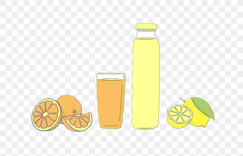 Lemon Orange Juice Lemon-lime Drink Orange Drink Glass Bottle, PNG, 1920x1234px, Watercolor, Acid, Bottle, Citric Acid, Citrus Fruit Download Free