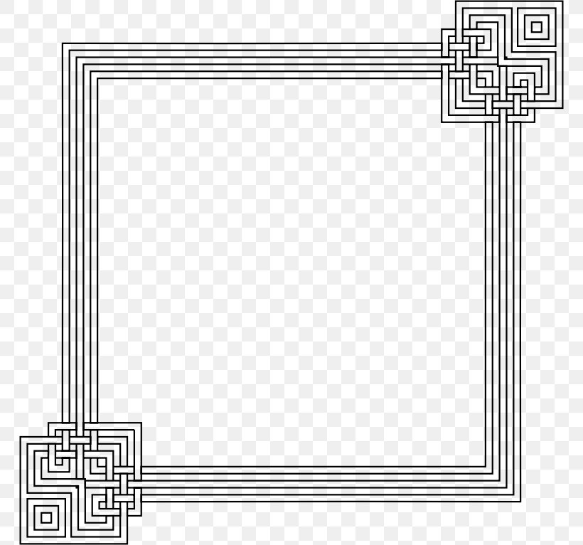 Picture Frames Clip Art, PNG, 766x766px, Picture Frames, Area, Black And White, Diagram, Monochrome Download Free