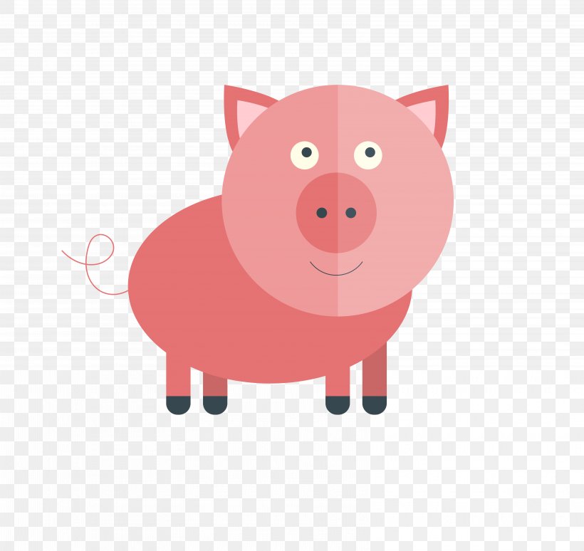 Domestic Pig McDull, PNG, 6495x6136px, Domestic Pig, Cartoon, Cat, Cuteness, Livestock Download Free