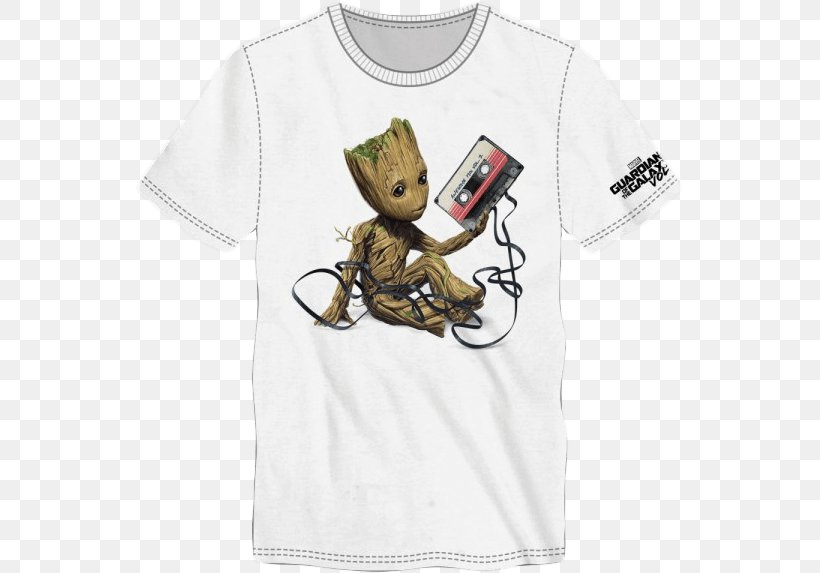 Baby Groot T-shirt Compact Cassette Guardians Of The Galaxy, PNG, 573x573px, Groot, Baby Groot, Brand, Clothing, Comics Download Free