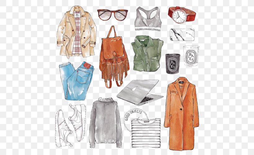 Fashion Illustration Illustrator Illustration, PNG, 500x500px, Fashion, Brand, Cartoon, Clothes Hanger, Clothing Download Free