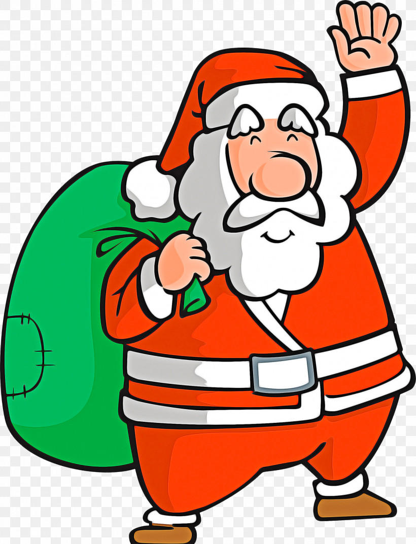 Santa Claus, PNG, 1903x2492px, Cartoon, Finger, Happy, Pleased, Santa Claus Download Free