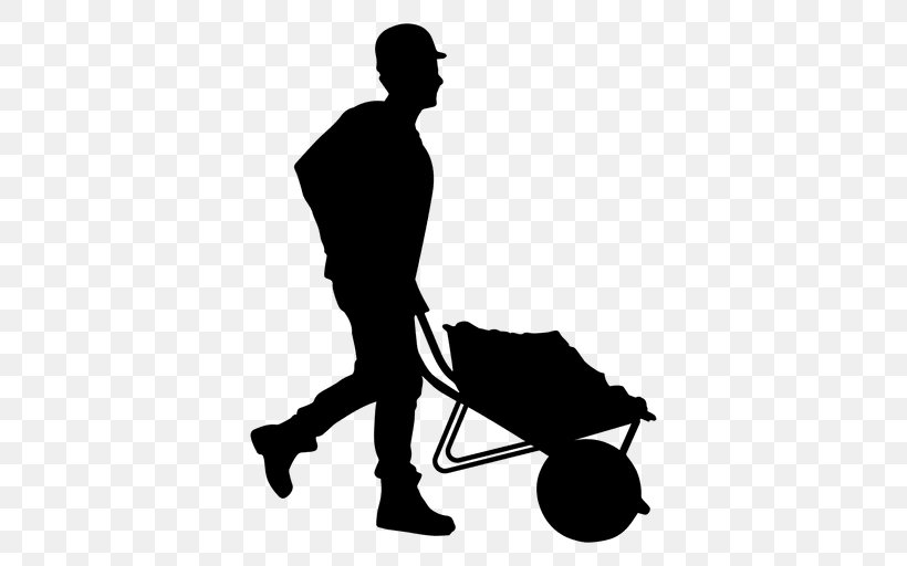 Wheelbarrow Laborer Architectural Engineering Construction Worker, PNG, 512x512px, Wheelbarrow, Architectural Engineering, Arm, Black, Black And White Download Free