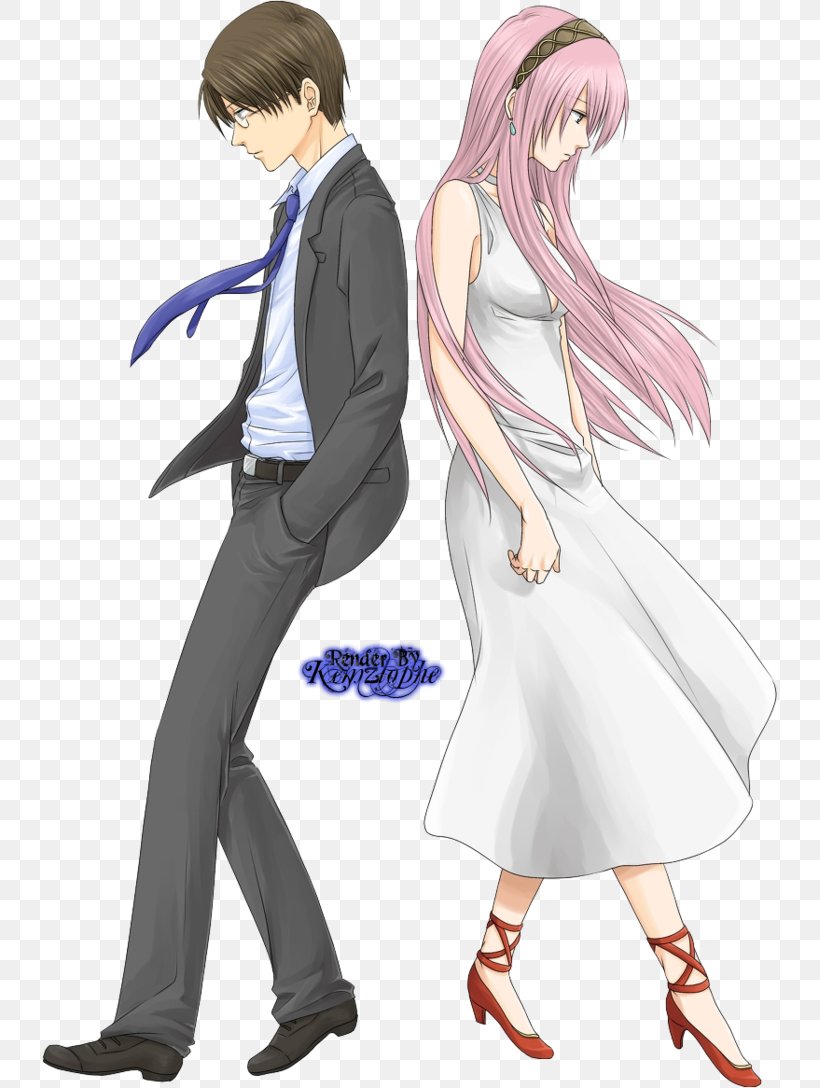 Hiyama Kiyoteru Vocaloid Megurine Luka Kagamine Rin/Len Hatsune Miku, PNG, 735x1088px, Watercolor, Cartoon, Flower, Frame, Heart Download Free