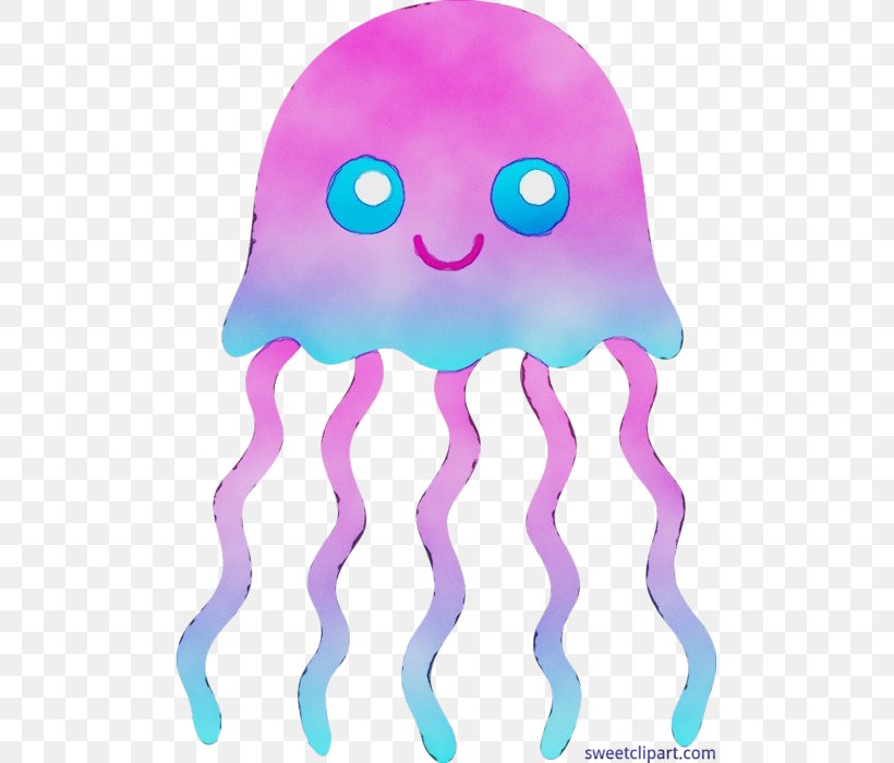 Jellyfish Marine Invertebrates Pink Octopus Cnidaria, PNG, 495x700px, Watercolor, Cnidaria, Jellyfish, Marine Invertebrates, Octopus Download Free