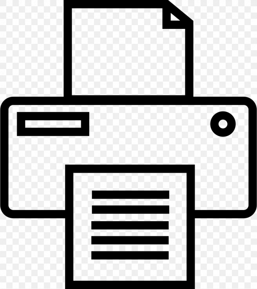 Printer Symbol Printing, PNG, 872x980px, Printer, Area, Black, Black And White, Computer Download Free